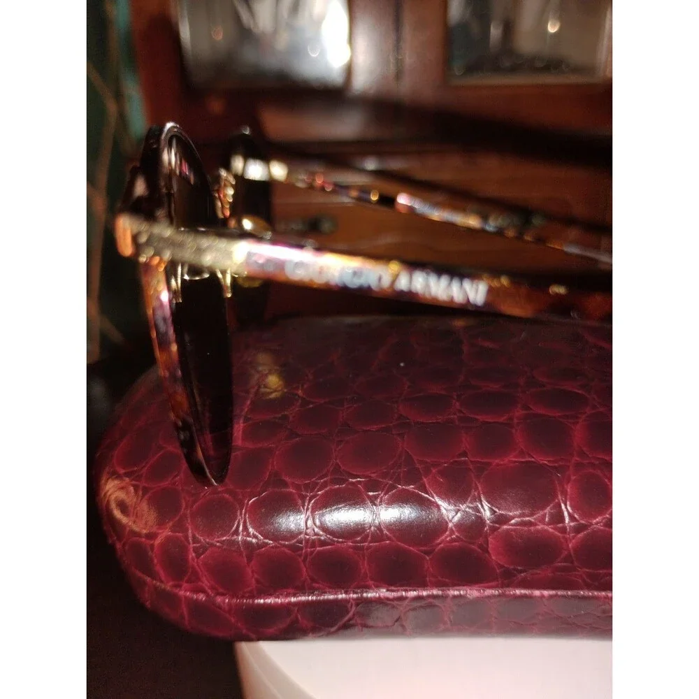 Giorgio Armani 163 825 49 19 135 Sunglasses Made Italy GA Logo Designer Vintage